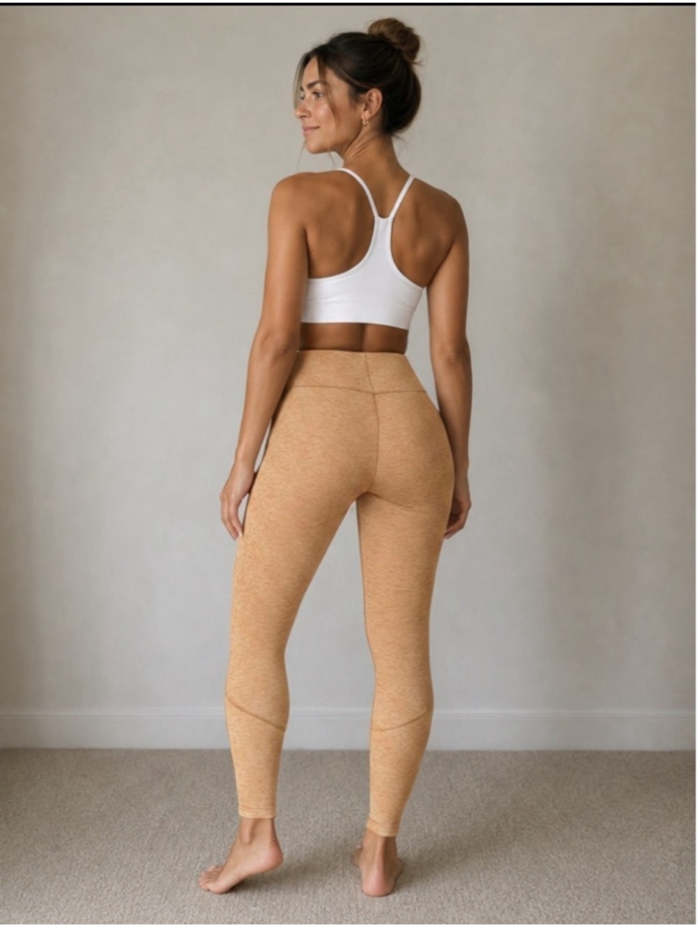 Women's Beyond Spacedye Yoga Tan Leggings M